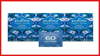 Pukka Organic Tea Bags, Night Time Herbal Tea with Chamomile, Lavendar & Valerian