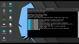 touch command in Linux terminal. Change timestamp or create empty file.