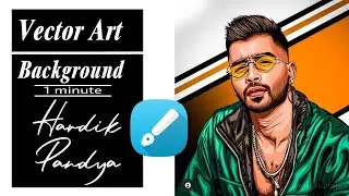 Hardik pandya vector art like Tejas illustrator  || Rishi editz ||step by step ||2021 very easy