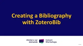 Creating a Bibliography with Zoterobib