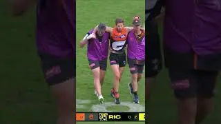 Lachie Whitfield comforts Cal Ward after a heartbreaking injury 💔 #afl #sad