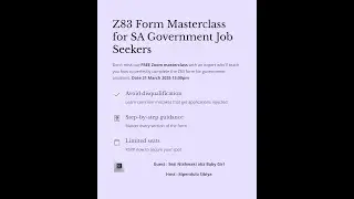 How to fill-in a Z83 form | Government Circular | Government Job Scam