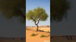 An AI Apple Tree Growing In The Desert