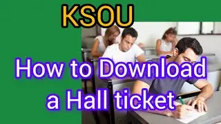 How to download hall ticket #ksou #hallticket