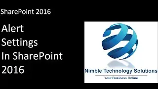 Alert Settings in SharePoint 2016 (Part 1)