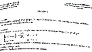 Électrostatique et Magnétostatique - Exercices Résolus (2023/2024) - Série N°1