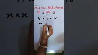find mean proportional of 4 and 16|proportional|#shorts