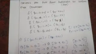 PDA to CFG | Push down Automata to Context free Grammar | TOC in tamil CS3452|Theory of Computation 