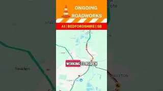 🚨 A1 ROADWORKS OVERRUN ⚠️ | SB | BETWEEN A421 (BLACK CAT ROUNDABOUT) & A603 (SANDY) | BEDFORDSHIRE