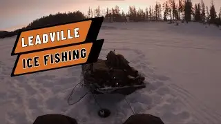 Early Morning for some Lakers - Ice Fishing near Leadville - December 2022