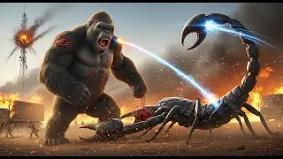 Epic Monster Battle: Kong vs Scorpion Titan in Desert Showdown