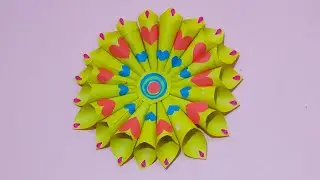 Easy paper cutting & Crafts design for ☀ sun flower #papercraft #craft #sunflower