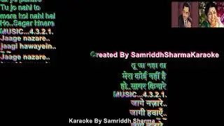 Sagar kinare dil ye pukare Karaoke With Lata Ji Female Voice