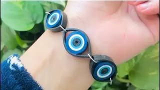 Evil eye bracelet || Handmade Quilling Evil eye bracelet || #evileye  #evileyebracelet #Sumbulscraft