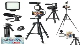 MAMEN Portable Vlogging Kit 48IN Phone Camera Tripod with Microphone LED Light