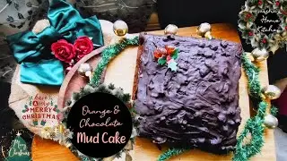 Orange & Chocolate MUD CAKE | Eggless Christmas Cake #christmas #christmascake #egglesscake #cake