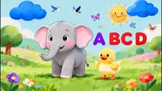 A B C D Alphabet Learning for Kids | Cute Elephant & Duck | Preschool ABC