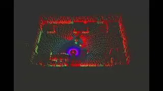 Hesai 128 Lidar simulated in Unity and visualized in RVIZ