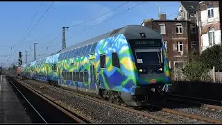 Fu&szlig;ball Sonderzug nach Leverkusen mit dem Touristik-Dostos und 146 223 in D&uuml;sseldorf Oberbilk