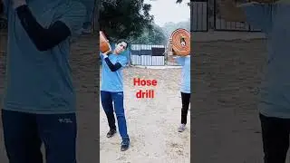 fire hose drill practice.
