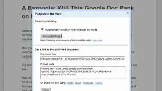 A Bazoogle - Can My Google doc Rank