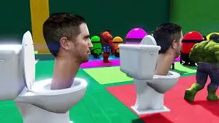 Long Slide Game With Cow Elephant Gorilla Hippopotamus Tiger - 3d Animal Game - Funny 3d Animals