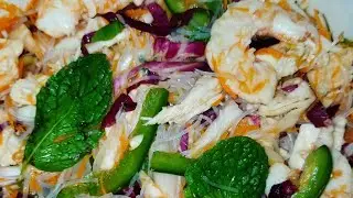 Cambodian Glass Noodle Salad With Chicken and Shrimp