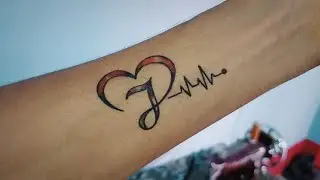 J letter tattoo design | making temporary tattoo with pen EASY TATTOO - j tattoo