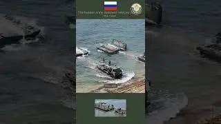 The Russian army deployed vehicles to cross the river #army #military