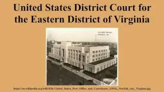 United States District Court for the Eastern District of Virginia