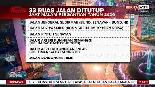 Malam Tahun Baru 2026, Dishub Jakarta Tutup 33 Ruas Jalan #beritasatu