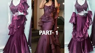 Mermaid skirt cutting and stitching/Fish  cut skirt/ mermaid ruffle saree/fish cut lehenga design