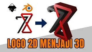 Cara Merubah Logo Vector 2D Menjadi 3D Pakai Blender, Bahasa Indonesia