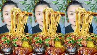 Rural Home Cooking: Spicy Mala Tang Noodle Soup Eating Show