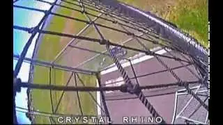 Soccer ball saves drone! Crystal Rhino Trying to Rip Balls and crashes into a net! ! lol