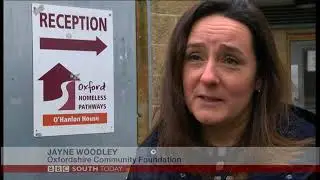 BBC South Today - the challenges of charity fundraising - OCF and Homeless Oxfordshire