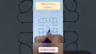 How to draw a rangoli from 6X6 dots easy step by step//#Manidrawingacademy//#Shorts