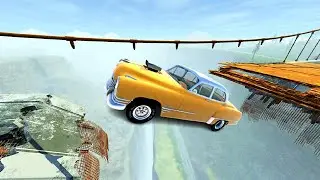 Broken Bridge high speed jump vs cars #8 | BeamNG Crash Compilation