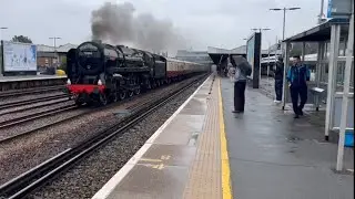 7000 Britannia  passing Tonbridge + bonus class 73 +class 66