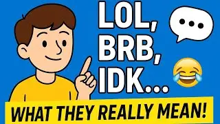 Short Forms You MUST Know | LOL, BRB, IDK&hellip; What They REALLY Mean | Chat Like a Pro #learnenglish 