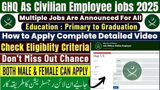 GHQ Jobs 2025 Apply Online | MOD Jobs 2025 Online Apply | Latest Govt Jobs in Pakistan