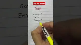 Did you know these synonyms?
