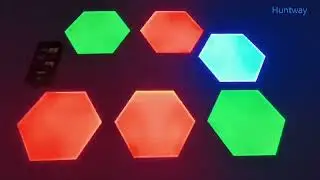 APP Sound Video Control DIY Hexagonal Ambient LED Panel Light RGB Smart Home Wall Night Lights