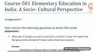Nios 501 solved assignment