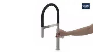 GROHE Essence  - Single Lever Kitchen Mixer XL-Size with Pull-out Professional Spray Supersteel