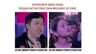 INTERVIEW FINAL LOWER BRACKET | RRQ HOSHI VS GEEK FAMID | PLAYOFFS DAY 4 Game 5 | #MPLIDS15