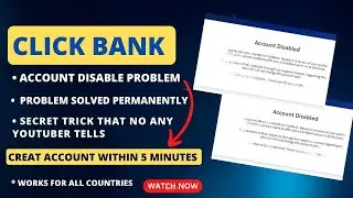 How to create clickbank account || clickbank account disable problem solved permanently 😎 ||