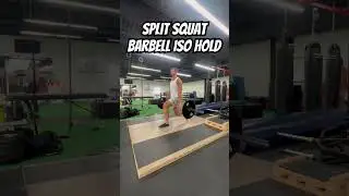 Split squat barbell iso hold