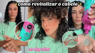 ✨como revitalizar os cachos no *day after* usando gel 💦
