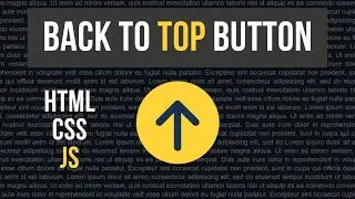 Back to Top Button Using HTML /CSS/JS